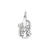 Mom Charm in 14k White Gold