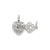 Key & Heart Break-apart Charm in 14k White Gold