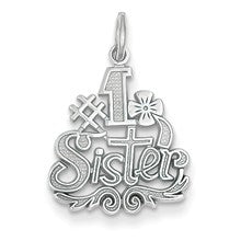 14k White Gold #1 Sister Charm hide-image
