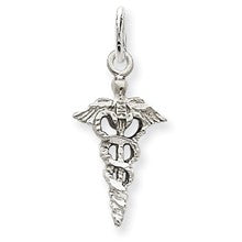 14k White Gold 3-D Caduceus Charm hide-image