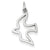 14k White Gold Dove Charm hide-image