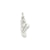 Ballerina Shoe Charm in 14k White Gold