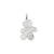 Teddy Bear Charm in 14k White Gold