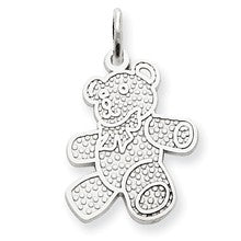 14k White Gold Teddy Bear Charm hide-image