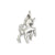 Unicorn Charm in 14k White Gold