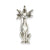 Cat Charm in 14k White Gold