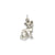 Cat Charm in 14k White Gold