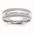 10k White Gold 7mm Double Milgrain Comfort Fit Wedding Band