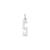 Small Polished Elongated 5 Charm in 14k White Gold