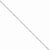 14K White Gold Flat Figaro Chain Anklet