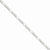 14K White Gold Flat Figaro Chain Anklet