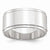 10k White Gold 10mm Flat with Step Edge Wedding Band