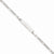 14K White Gold Solid Polished Figaro Link Id Bracelet