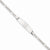 14K White Gold Solid Polished Figaro Link Id Bracelet