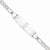 14K White Gold Solid Polished Figaro Link Id Bracelet