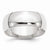 10k White Gold 8mm Half Round Wedding Band