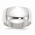 10k White Gold 10mm Half Round Wedding Band