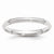 14k White Gold 2.5mm Half Round with Edge Wedding Band