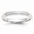 10k White Gold 3mm Half Round with Edge Wedding Band