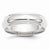 10k White Gold 6mm Half Round with Edge Wedding Band