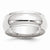 10k White Gold 8mm Half Round with Edge Wedding Band