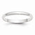 10k White Gold 2.5mm Lightweight Half Round Wedding Band