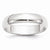 10k White Gold 5mm Lightweight Half Round Wedding Band
