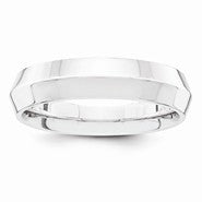 14k White Gold 5mm Knife Edge Wedding Band