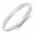 10k White Gold 2.5mm Knife Edge Comfort Fit Wedding Band