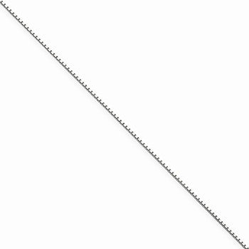 14K White Gold Box Chain