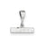 Casted Large Diamond Cut Number Top Charm in 14k White Gold