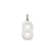 Medium Polished Number 8 Charm in 14k White Gold