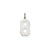 Medium Polished Number 8 Charm in 14k White Gold