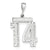 14k White Gold Large Diamond-cut Number 14 Charm hide-image