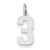 14k White Gold Small Polished Number 3 Charm hide-image