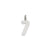 Small Polished Number 7 Charm in 14k White Gold