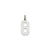 Small Polished Number 8 Charm in 14k White Gold