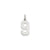 Small Polished Number 9 Charm in 14k White Gold
