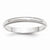 10k White Gold 3mm Milgrain Half Round Wedding Band