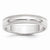 10k White Gold 5mm Milgrain Half Round Wedding Band