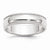 10k White Gold 6mm Milgrain Half Round Wedding Band