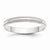 10k White Gold 3mm Lightweight Milgrain Half Round Wedding Band