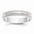 10k White Gold 4mm Lightweight Milgrain Half Round Wedding Band