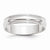 10k White Gold 5mm Lightweight Milgrain Half Round Wedding Band