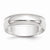 10k White Gold 6mm Lightweight Milgrain Half Round Wedding Band