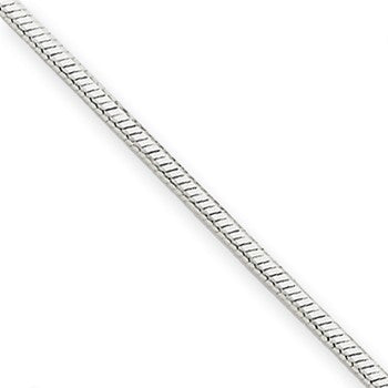 14K White Gold Octagonal Snake Chain