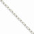 14K White Gold Polished Heart & X Bracelet