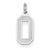 14k White Gold Medium Satin Number 0 Charm hide-image