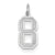 14k White Gold Medium Satin Number 8 Charm hide-image