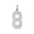 Medium Satin Number 8 Charm in 14k White Gold